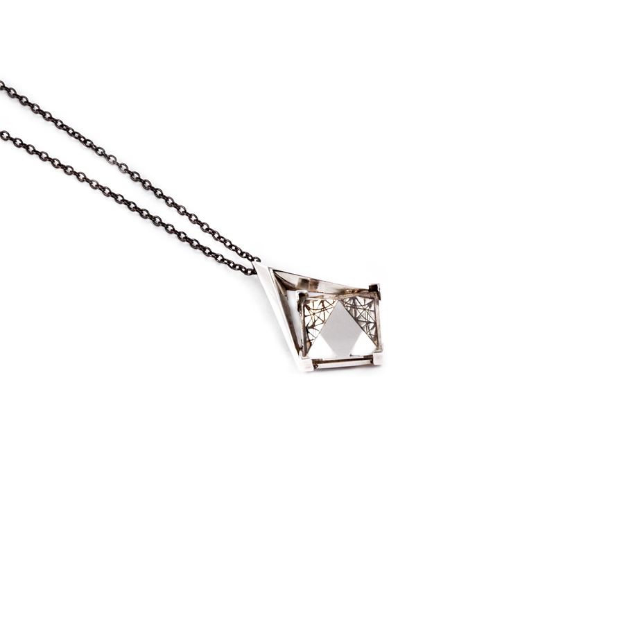 Small 'Entropia' pendant ENTROPIA | CD SMALL CDR LASER VARG GRI